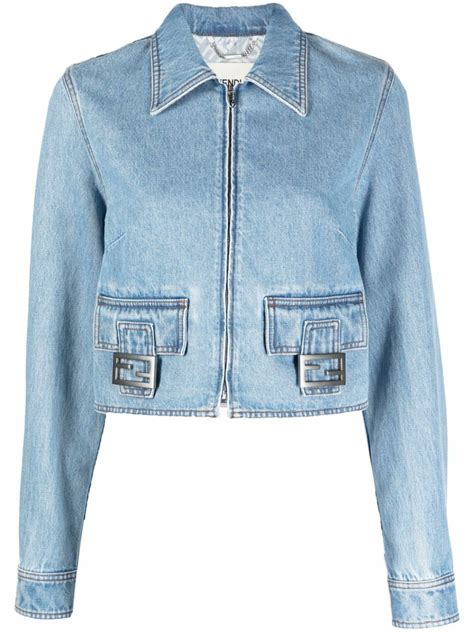 fendi denim jacket womens|fendi onesie women's.